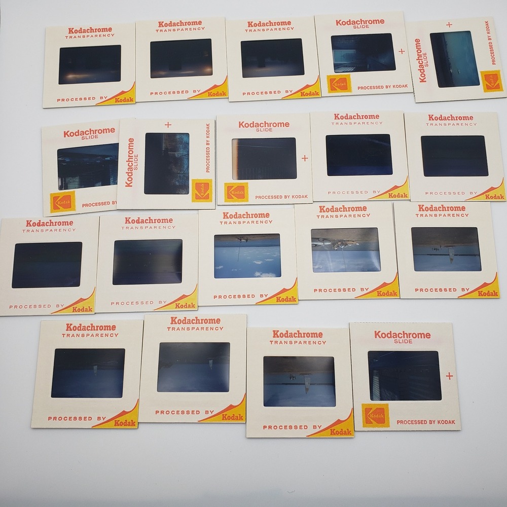 Kodak Color Slides Vintage 17pc Lot 35mm Kodachrome Transparencies Travel Box